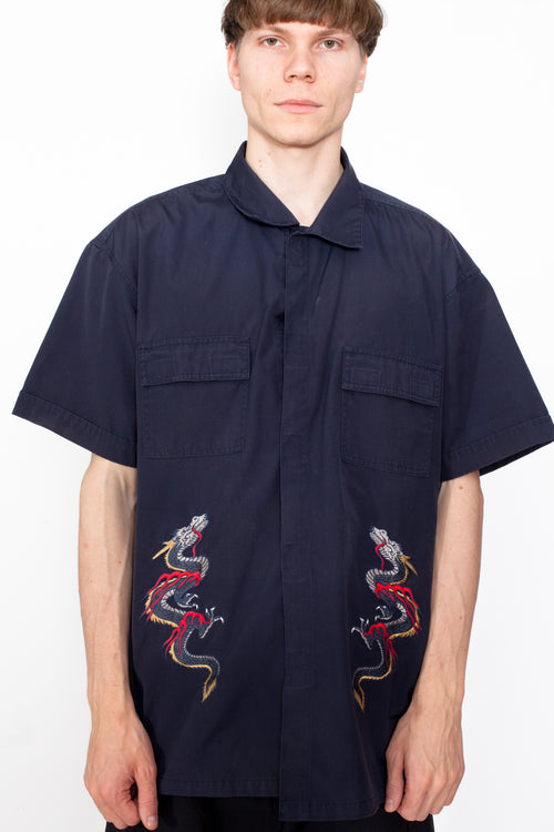 Vintage 90s Dragon Embroidery Shirt