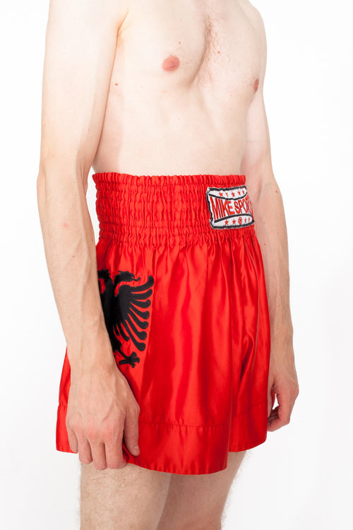 Vintage 90s Red Thai Boxing Shorts