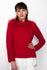 Vintage 90s Red Wool Feather Collar Pullover