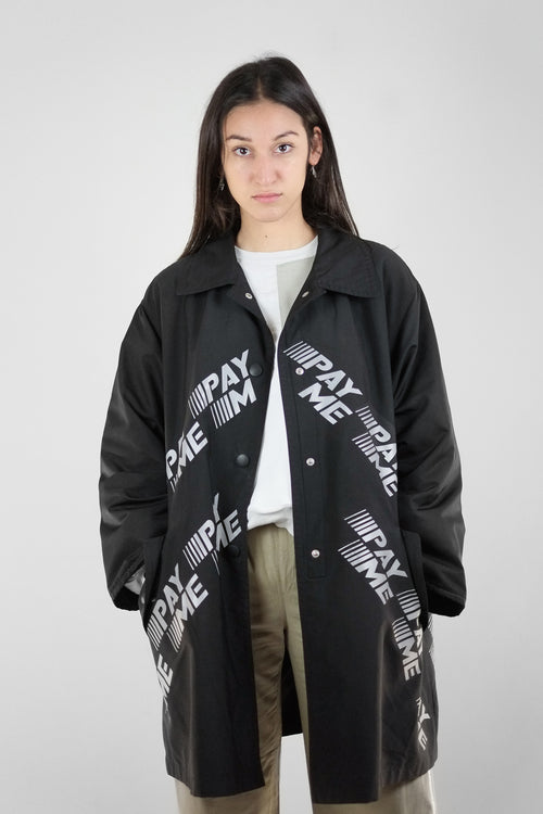 Vintage Reworked Reflective Pay Me Raincoat