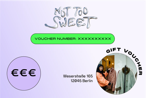 Not Too Sweet Gift Voucher