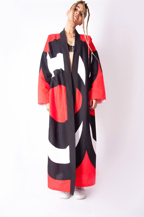 Vintage Reworked Marimekko Kimono-Style Jacket