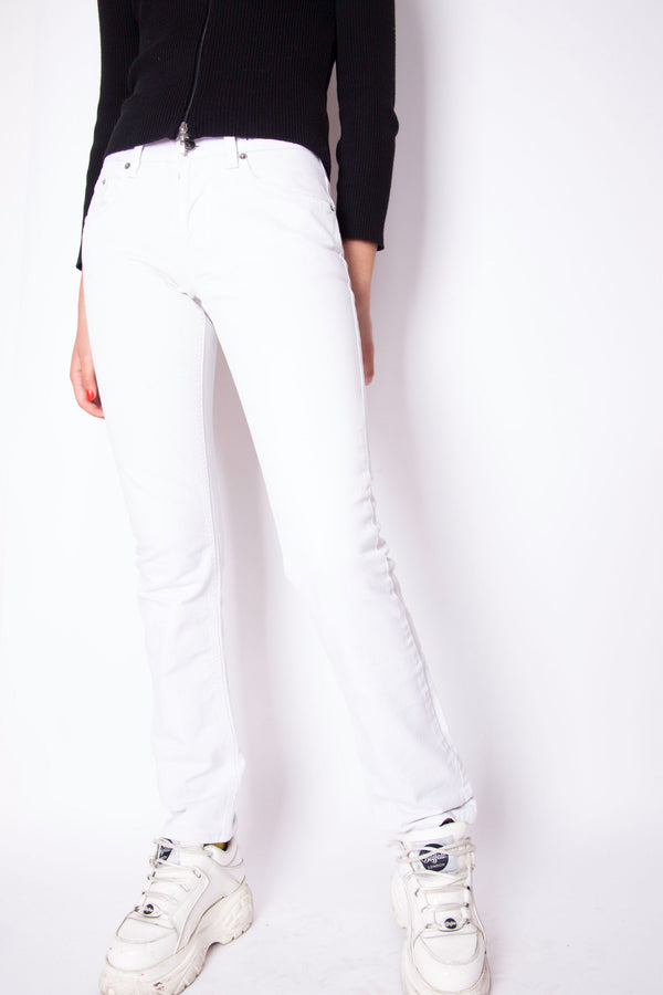 Vintage 90s Fendi White Denim Jeans - The Black Market