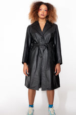 Vintage 70s Leather Trench Coat