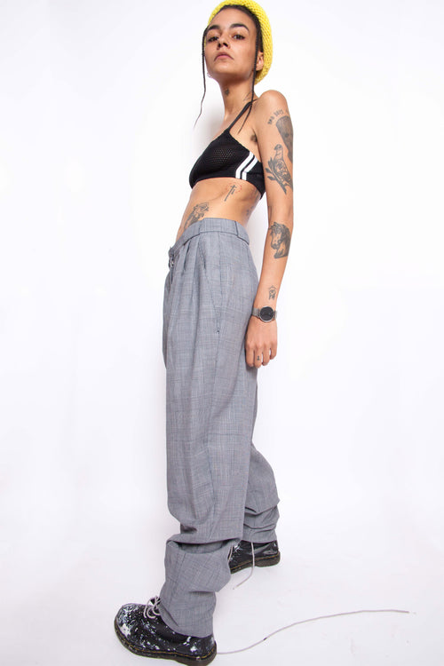 Vintage 90s Check Work Trousers