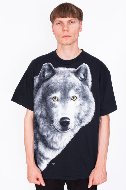 Vintage 90s Wolf Animal Print T-Shirt