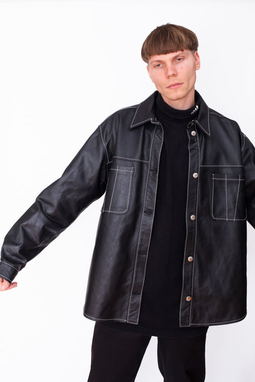 Vintage 90s Black Leather Jacket