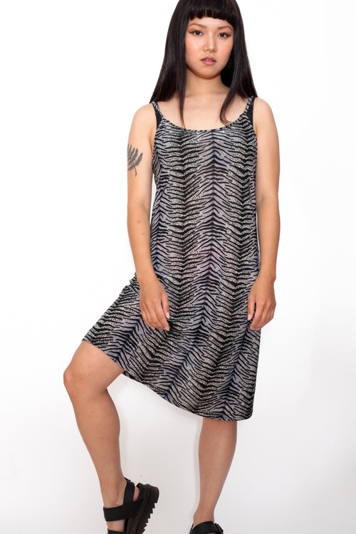 Y2K Zebra Print Dress