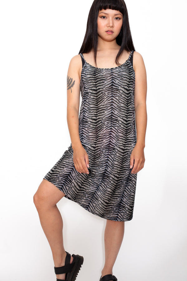 Y2K Zebra Print Dress - The Black Market