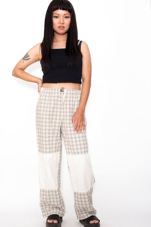 Vintage 90s Check Panel Trousers