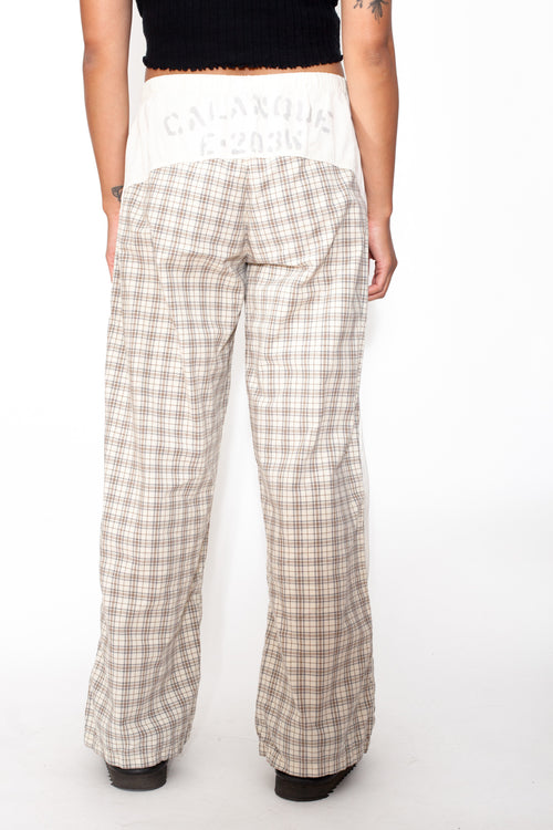 Vintage 90s Check Panel Trousers