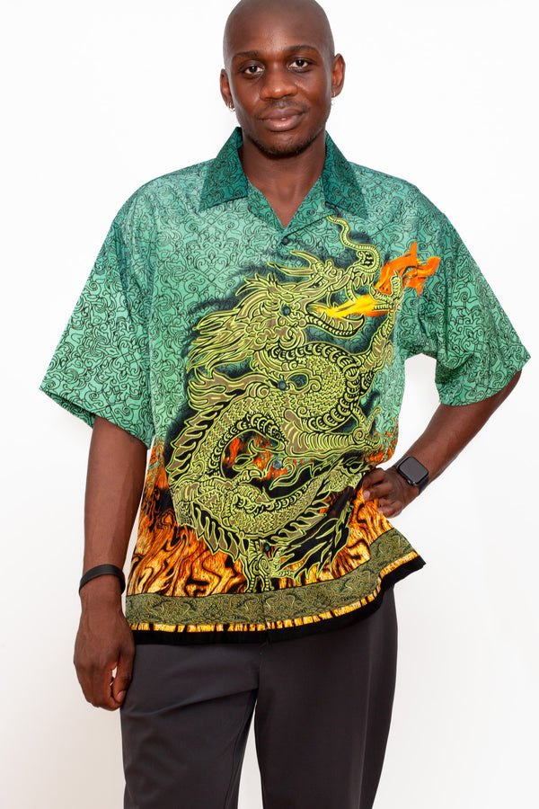 Vintage 90s Dragon Motif Shirt