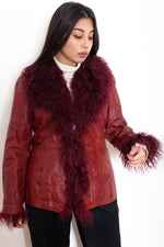 Y2K Red Trim Leather Jacket