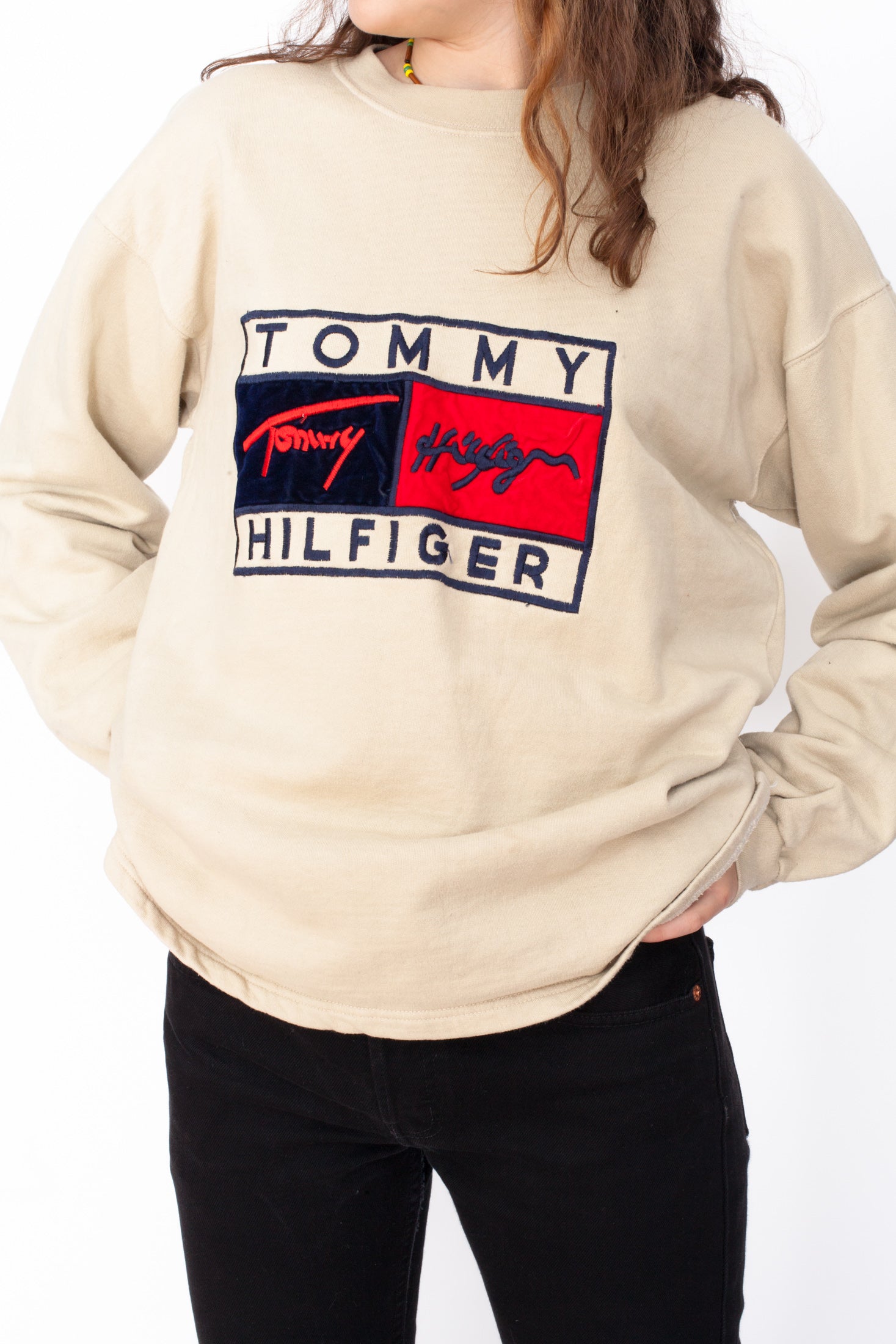 RARE Vintage 90s Tommy Hilfiger Big Logo Sweatshirt – Not Sweet