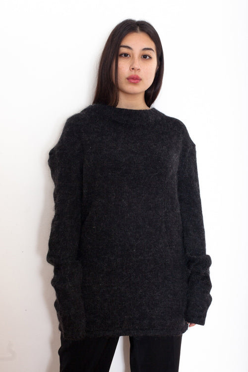 Alexander McQueen Mohair Black Oversized Sweater