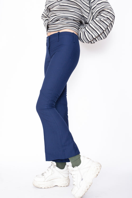 Vintage 70s Navy Flared Trousers