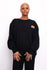 Vintage 90s Ellesse Black Oversized Sweatshirt