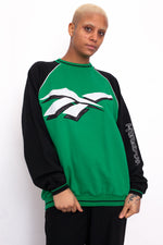 Vintage 90s Reebok Green Big Logo Sweatshirt