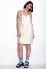 Y2K Beige Silk Slip Dress