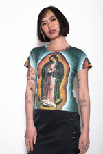 Y2K Virgin Mary Motif T-Shirt