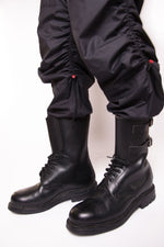Vintage 90s Y2K Buckled Combat Boots