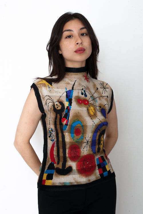 Vintage Popcorn Abstract Top