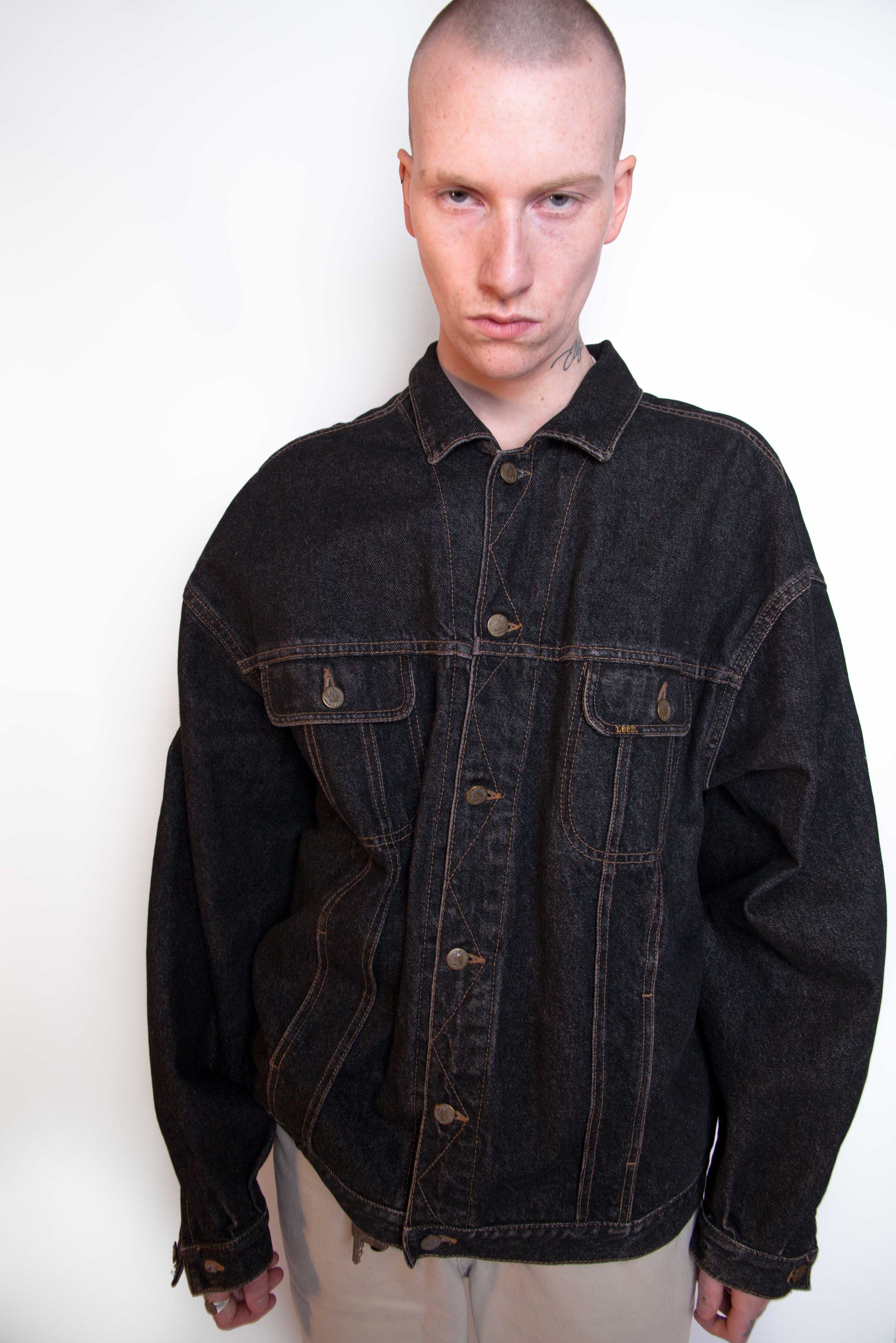 Vintage 90s Lee Black Denim Jacket – Not Too Sweet