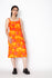 Vintage Y2K Orange Roses Slip Dress