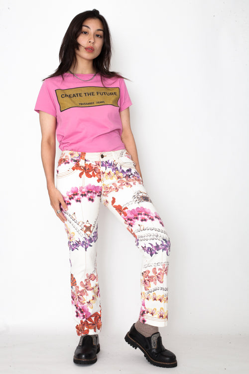 Vintage Just Cavalli Floral Pattern Trousers