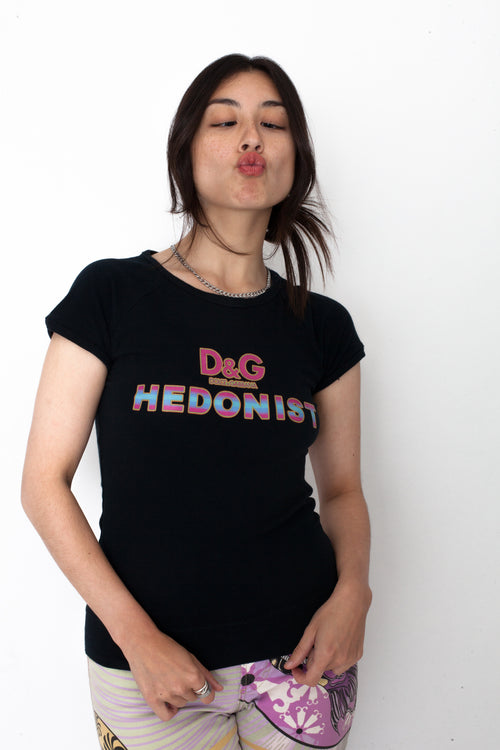 Vintage Y2K Dolce & Gabanna 'Hedonist' T-Shirt
