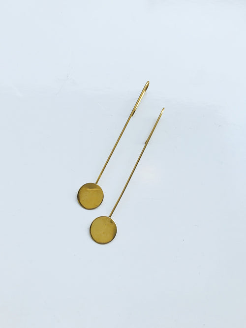 PENDULUM Brass Earrings by Pulva