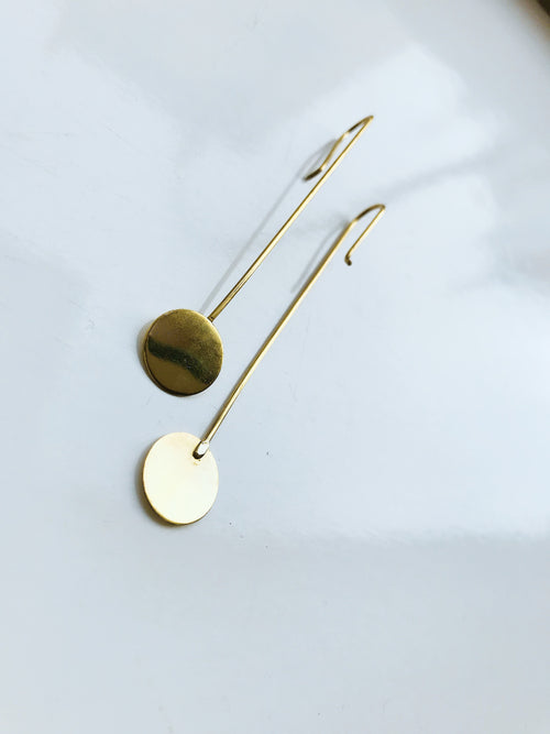 PENDULUM Brass Earrings by Pulva