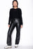 Y2K Black Leather High Waist Trousers